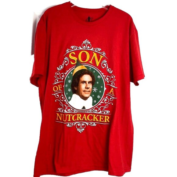 Elf “Son Of A Nutcracker” Red Unisex T Shirt Size XL CHRISTMAS - Picture 1 of 7